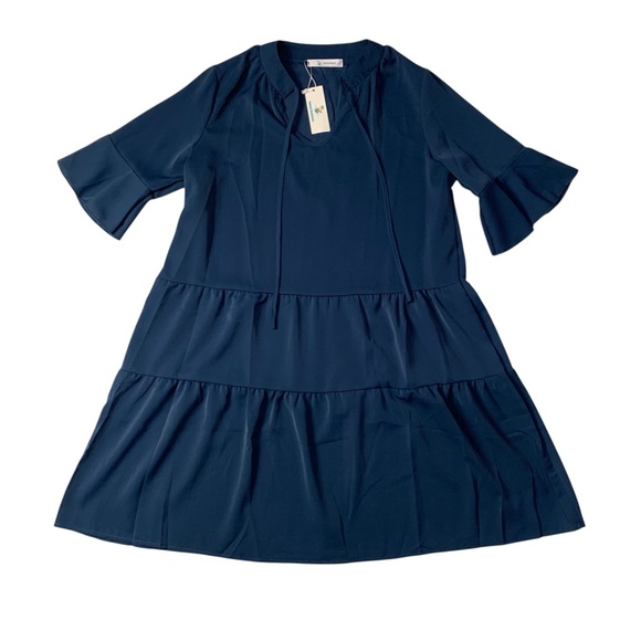 Beachsissi Other - NWT Beachsissi Blue A-Line V-Neck Flutter Sleeve Cover-Up Dress Women’s XL
